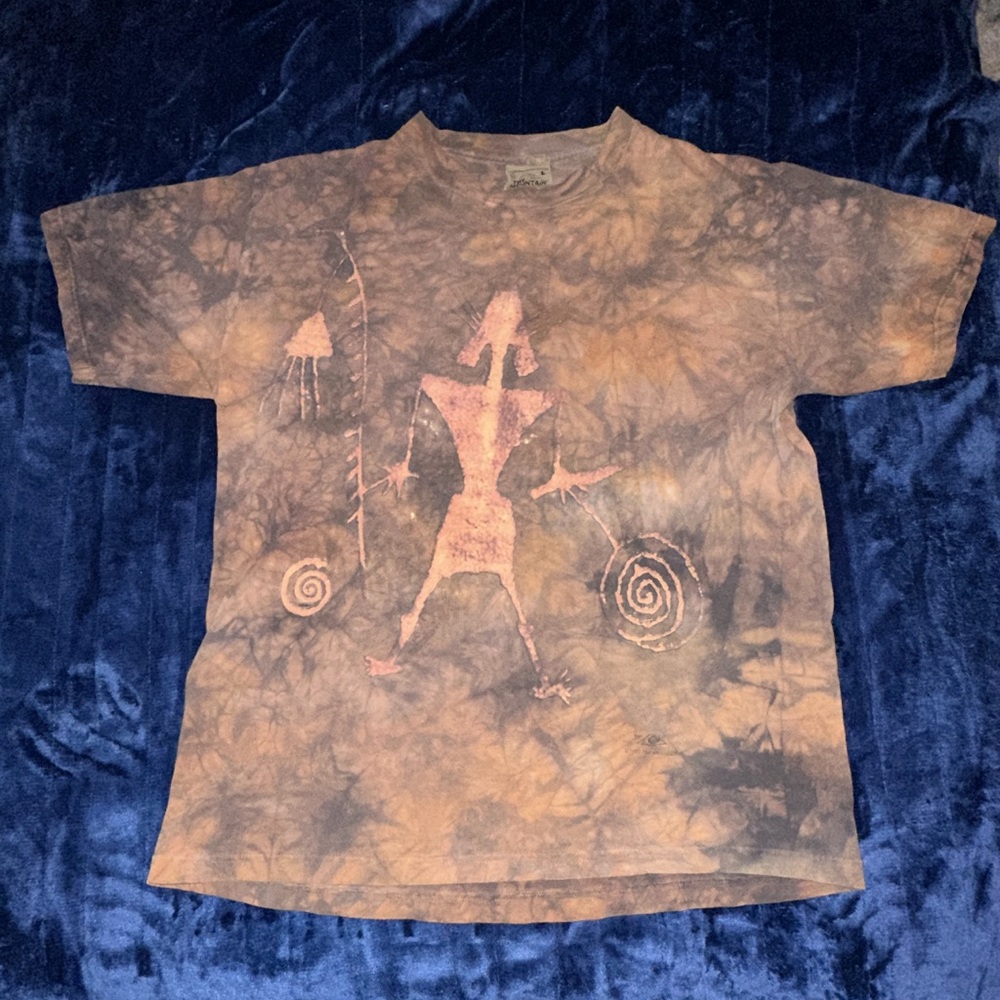 1997 VINTAGE The Mountain tribal cave drawing UTAH